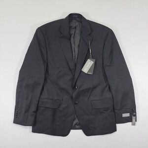 Michael Kors Kaplan Men's Sport Coat Blazer Two Button Black‎ Twill Wool 40S NEW